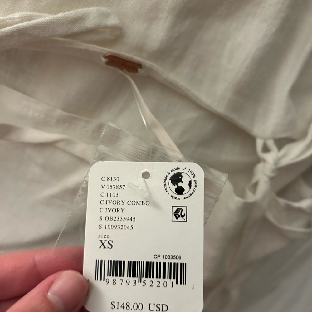 Free People Sight Seer Linen Ivory Embroidered Set - Picture 5 of 7